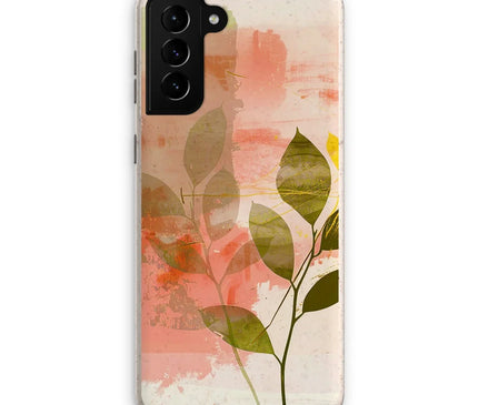 Peach Golden Leafy Escape 06 Eco Phone Case Eclectic Art - D'Sare