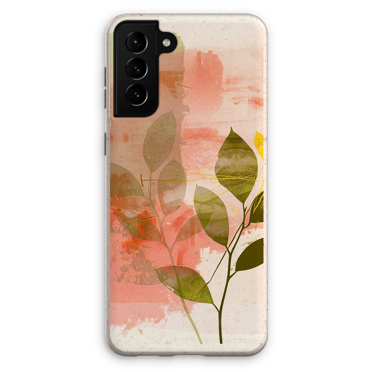 Peach Golden Leafy Escape 06 Eco Phone Case Eclectic Art - D'Sare