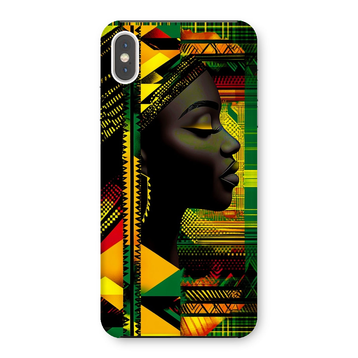 Abstract Red and Green Black Queen Fusion Snap Phone Case