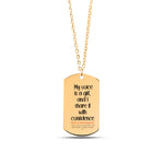 Affirming Her Voice - "My Voice is a Gift" Affirmation Army Tag Necklace