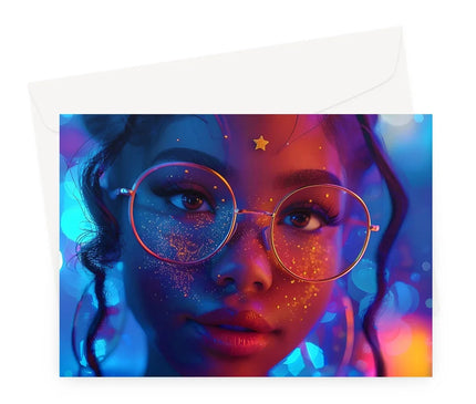 Black Girl Magic Stardust Cosmic Vibe| Black Woman Magic  Greeting Card - D'Sare