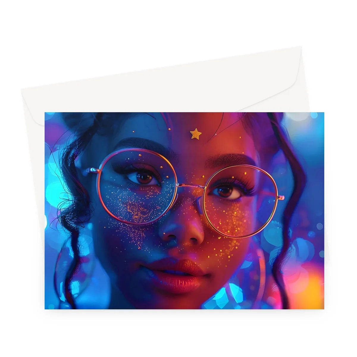 Black Girl Magic Stardust Cosmic Vibe| Black Woman Magic  Greeting Card - D'Sare