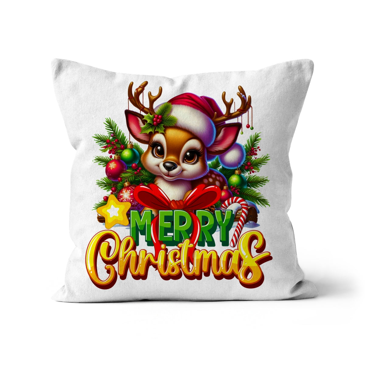 Reindeer Merry Christmas  Cushion