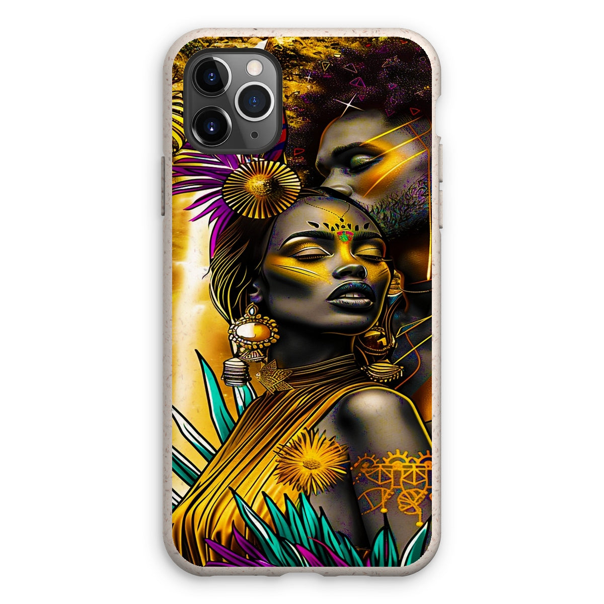 Golden Embrace Majestic Love Waterfall Eco Phone Case - D'Sare