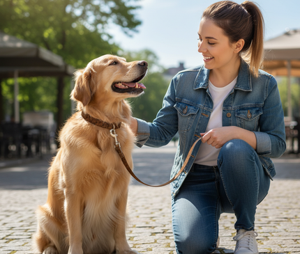 Orange and Black Dog Lead