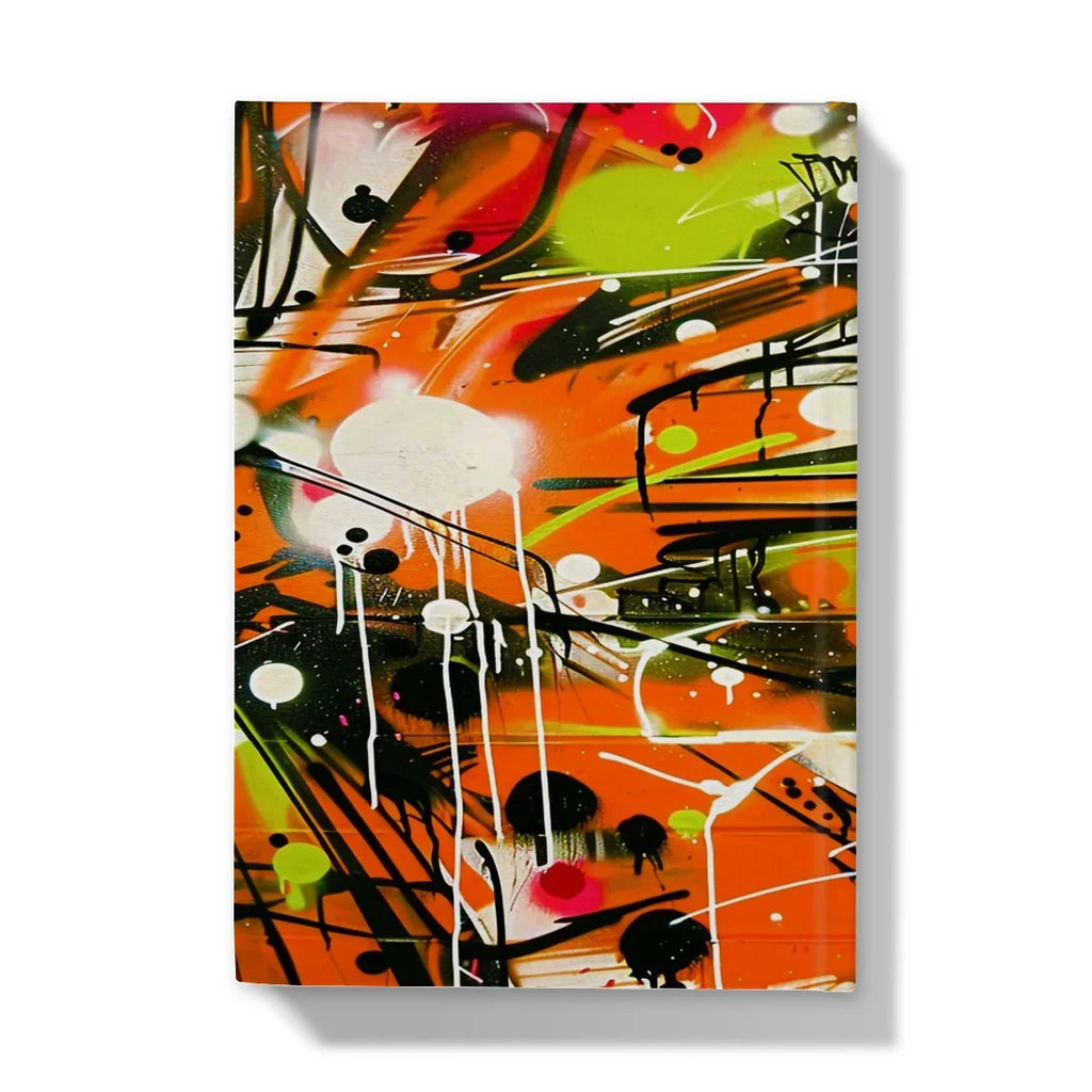 Neon Splatter Symphony: Urban Graffiti Art Hardback Journal - D'Sare