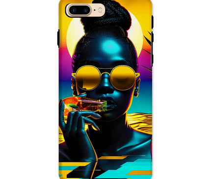 Tropical Sunset Dreams : Neon Vibes  Tough Phone Case - D'Sare