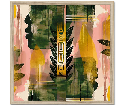 Echos of Duality Golden Pink Reflection Framed Print