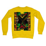 African Print Red Green Yellow Twin Energy  Crew Neck Sweatshirt - D'Sare