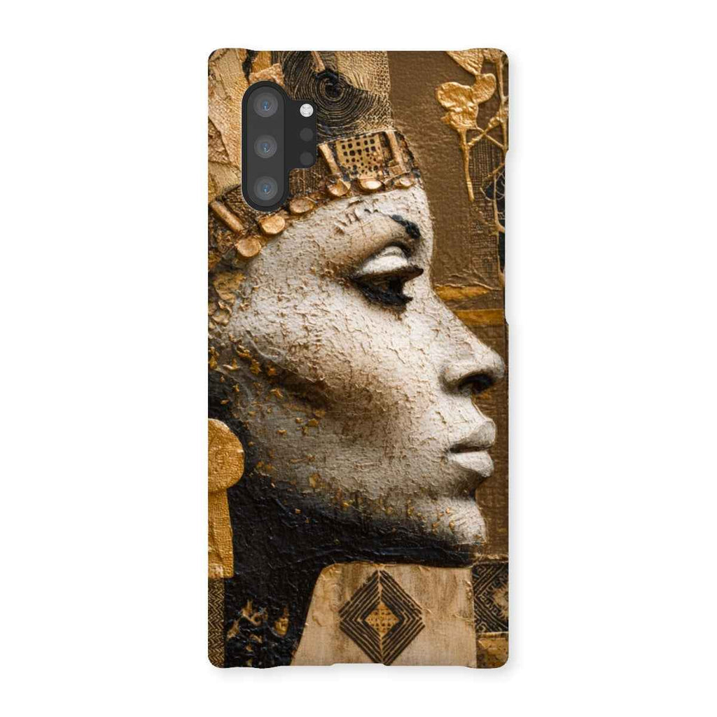Afrocentric Golden Empress Snap On Phone Case Slim Fit Shatterproof