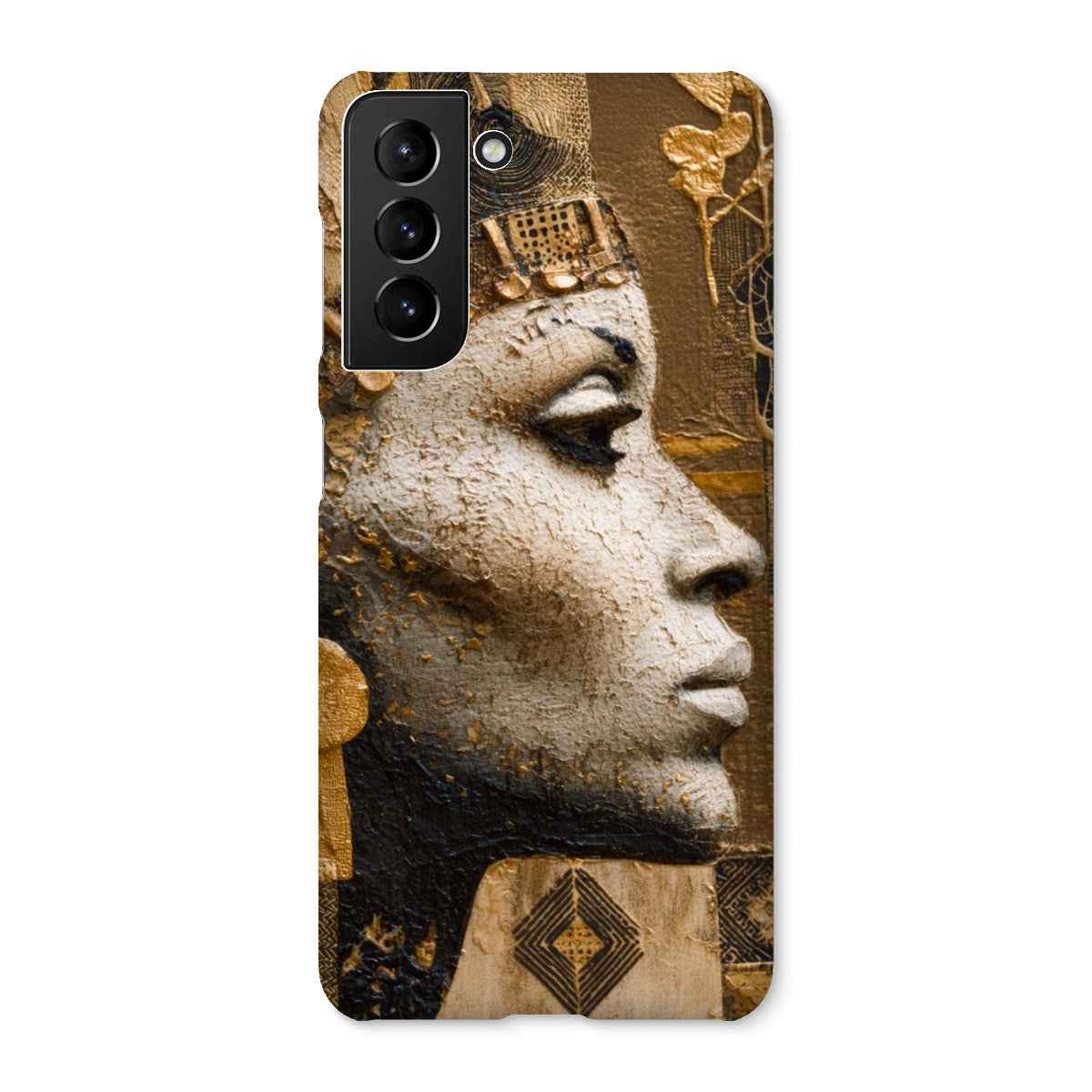 Afrocentric Golden Empress Snap On Phone Case Slim Fit Shatterproof