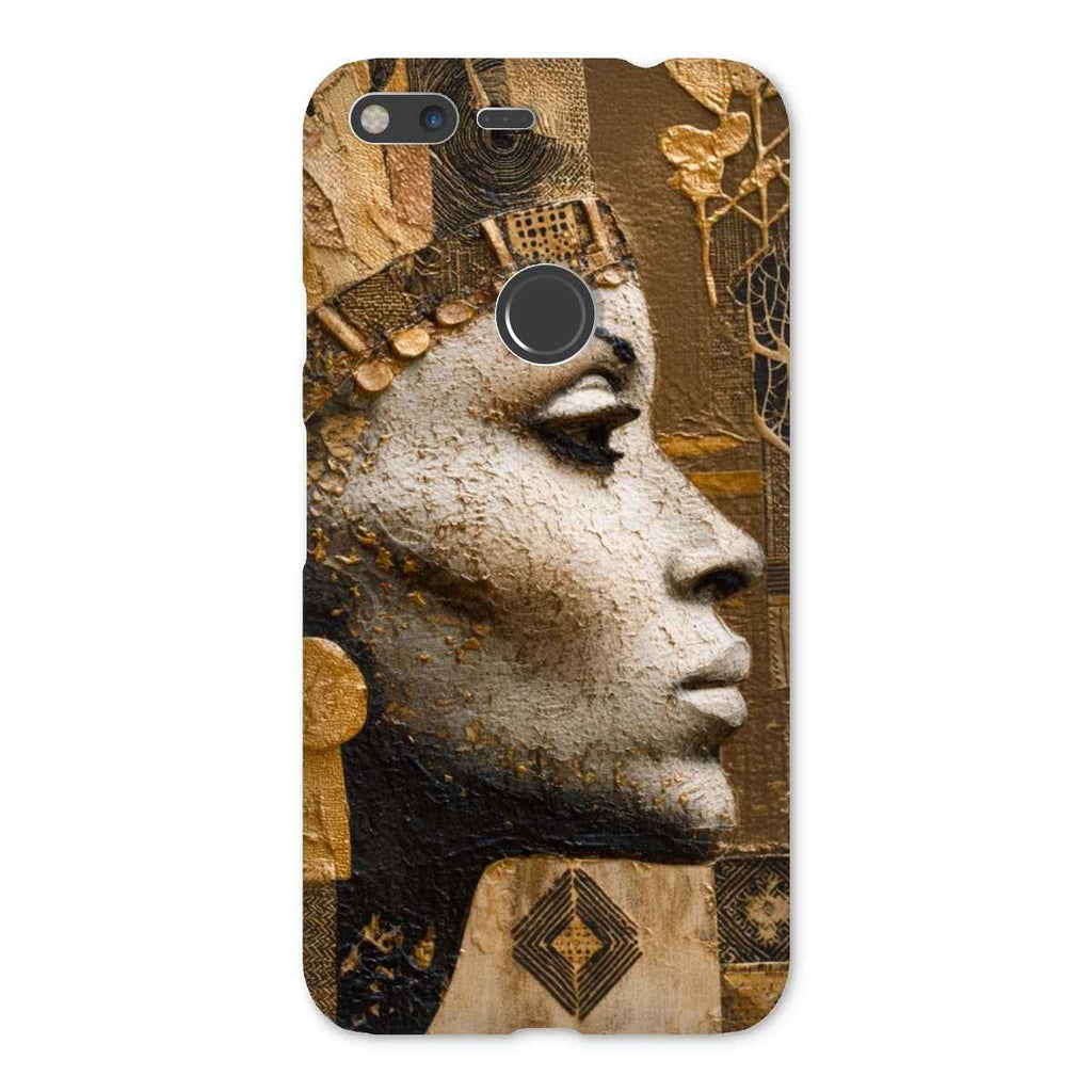 Afrocentric Golden Empress Snap On Phone Case Slim Fit Shatterproof