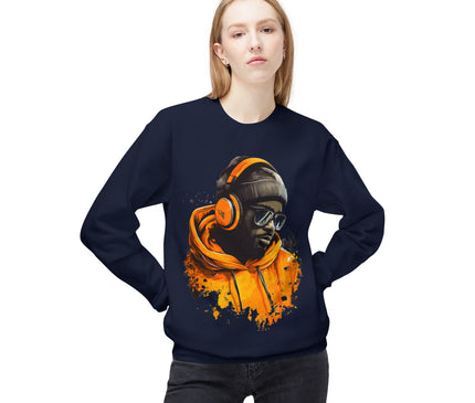 Headphone DJ Crewneck Sweatshirt — Urban Streetwear Graphic Pullover