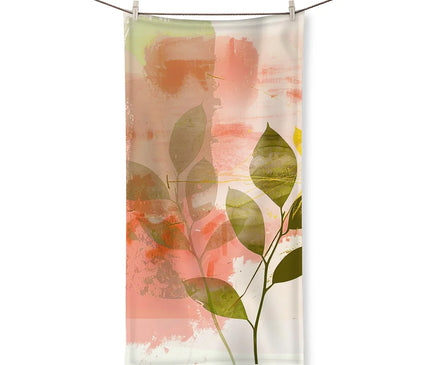 Peach Golden Leafy Escape 06 Towel - D'Sare