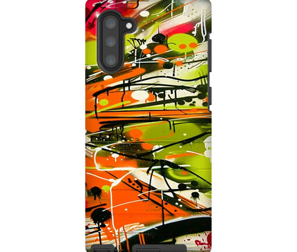 Neon Splatter Symphony: Urban Graffiti Art Tough Phone Case - D'Sare