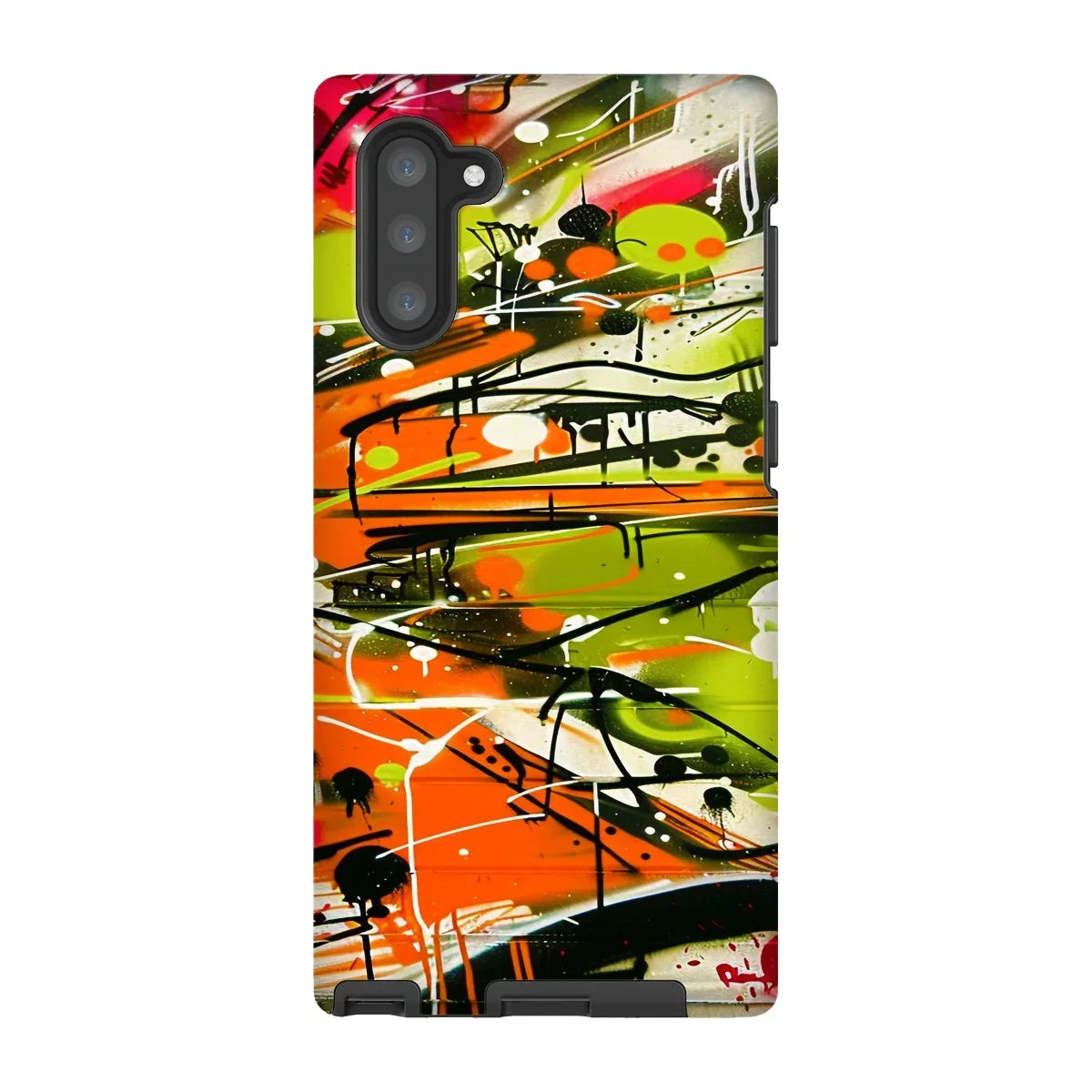Neon Splatter Symphony: Urban Graffiti Art Tough Phone Case - D'Sare