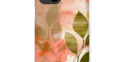 Peach Golden Leafy Escape Snap Phone Case by Prodigi