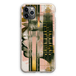 Echoes of Life: Afrocentric Meditation Peach and Gold Abstract Art Eclectic  Eco Phone Case