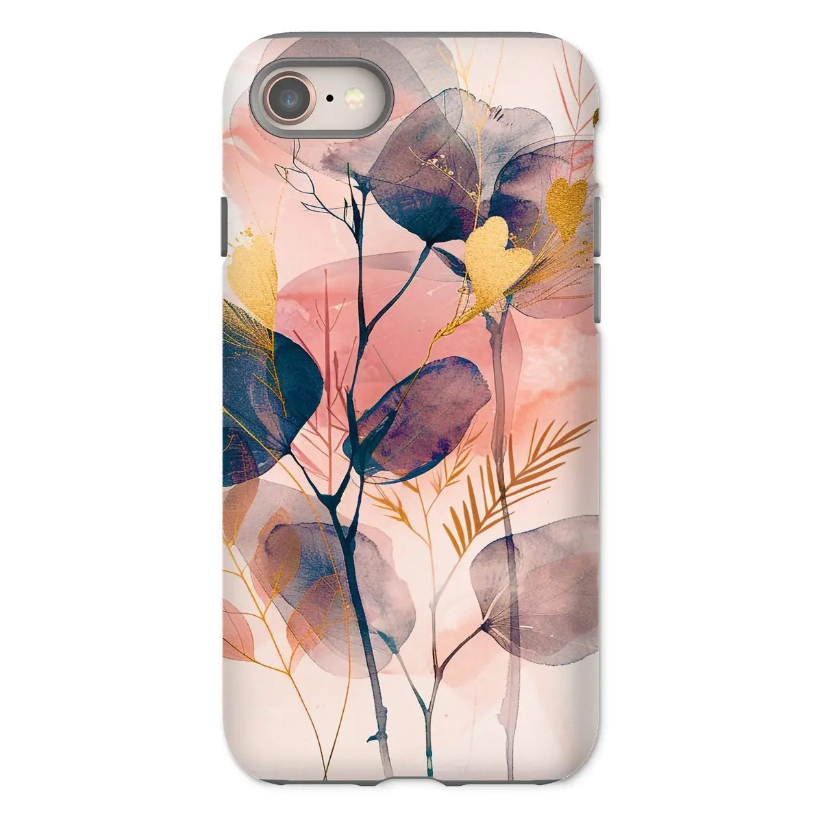 Peachy Blue Golden Flora Escape  Tough Phone Case - D'Sare