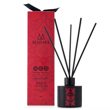 MAGMA LONDON Fig and Sea Salt Reed Diffuser 100ml - Exotic Aroma Blend from Nomad Collection with Arabic Red Packaging
