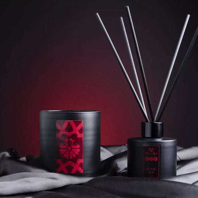 MAGMA Black Oud Reed Diffuser 100ml - Nomad Collection in Arabic Red - D'Sare