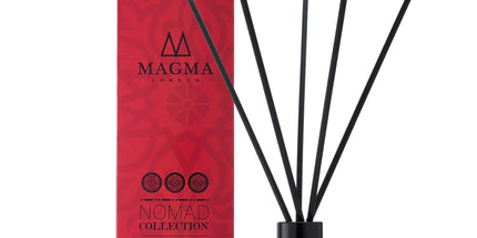 MAGMA LONDON Amber and Musk Mirage Reed Diffuser 100ml - Sensual Scent Symphony in Nomad-Inspired Packaging by D'Sare