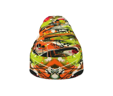 Neon Splatter Symphony: Urban Graffiti Art Collection Bean Bag - D'Sare