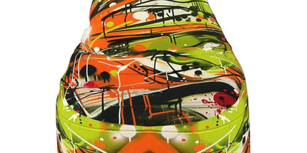 Neon Splatter Symphony: Urban Graffiti Art Collection Bean Bag by Contrado