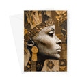 Afrocentric Golden Empress Greeting Card 330GSM Fedrigoni