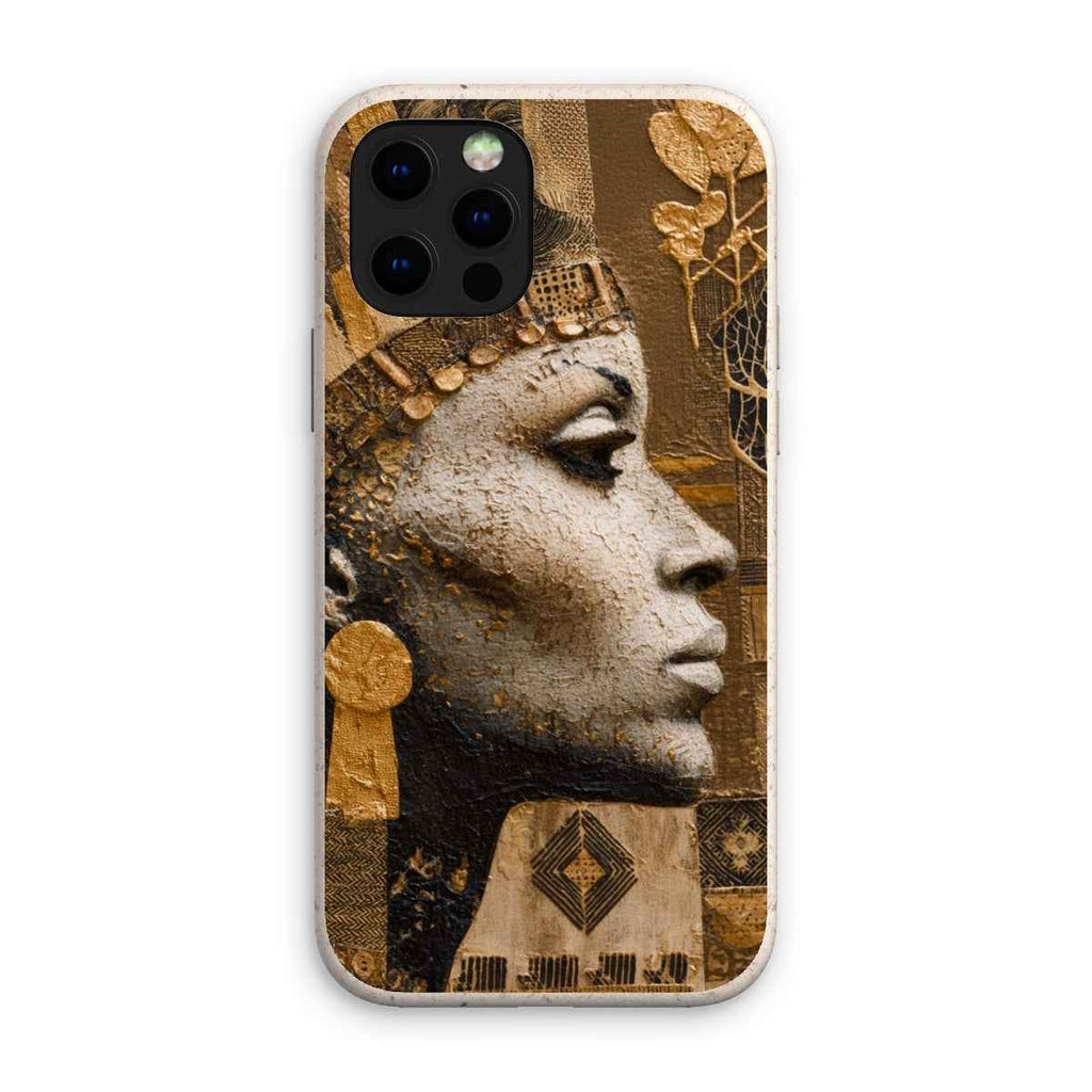 Afrocentric Golden Empress Eco Phone Case Bioplastic Bamboo Fibre 5ft Drop