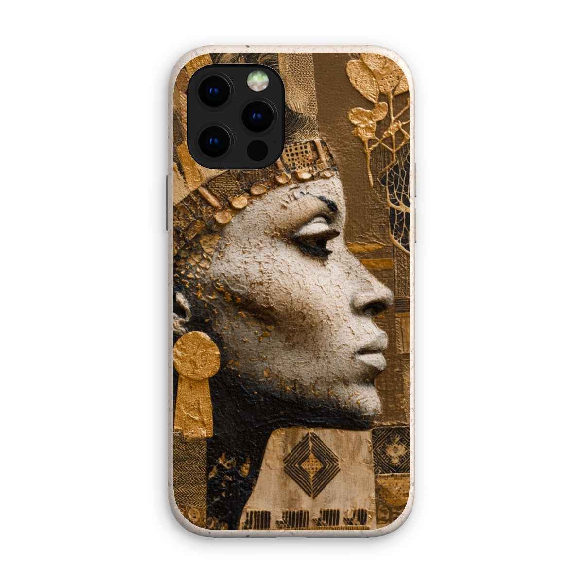 Afrocentric Golden Empress Eco Phone Case Bioplastic Bamboo Fibre 5ft Drop