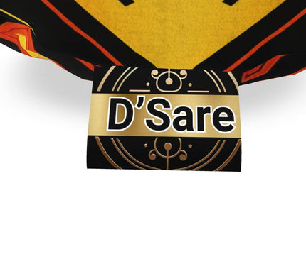 Abstract Eclectic Orange and Black Bolster Cushion