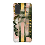 Echoes of Life: Afrocentric Meditation Peach and Gold Abstract Art Eclectic  Snap Phone Case