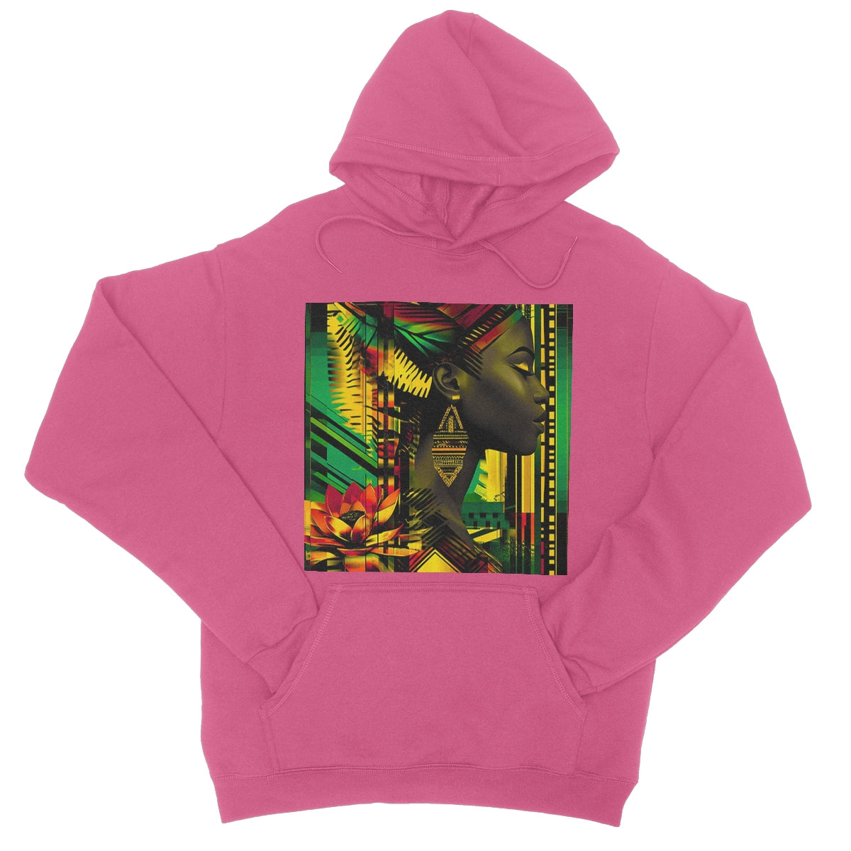 African Print Empress  College Hoodie - D'Sare