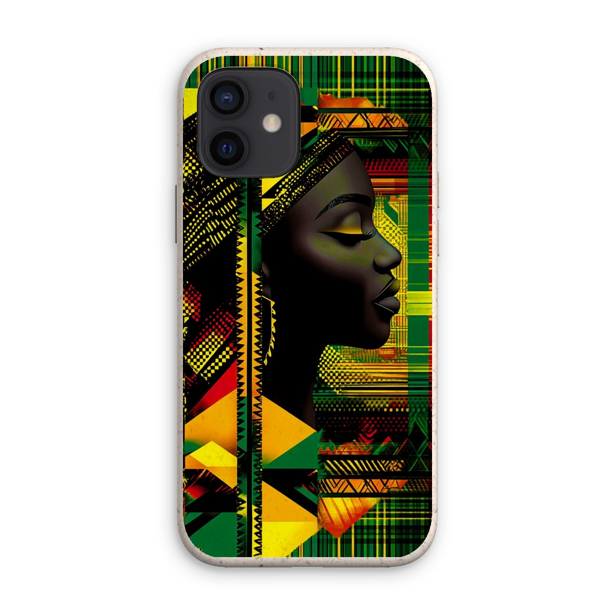 Abstract Red and Green Black Queen Fusion Eco Phone Case