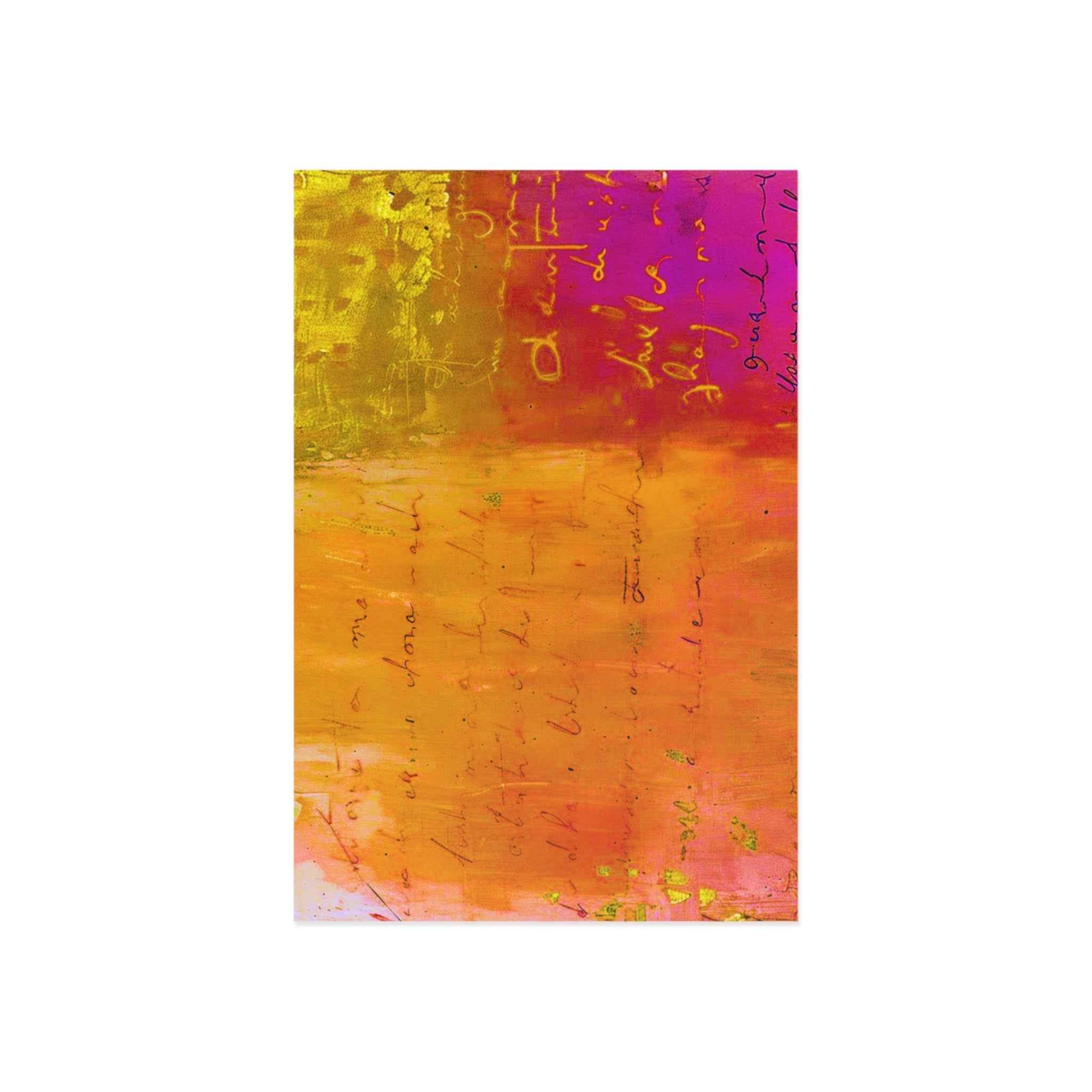 Fine Art Postcards — Warm Amber Serenade Eclectic Art Set