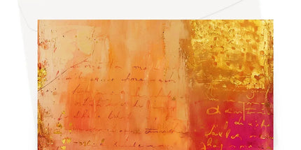 Warm Amber Seranade Greeting Card Eclectic Art by Prodigi