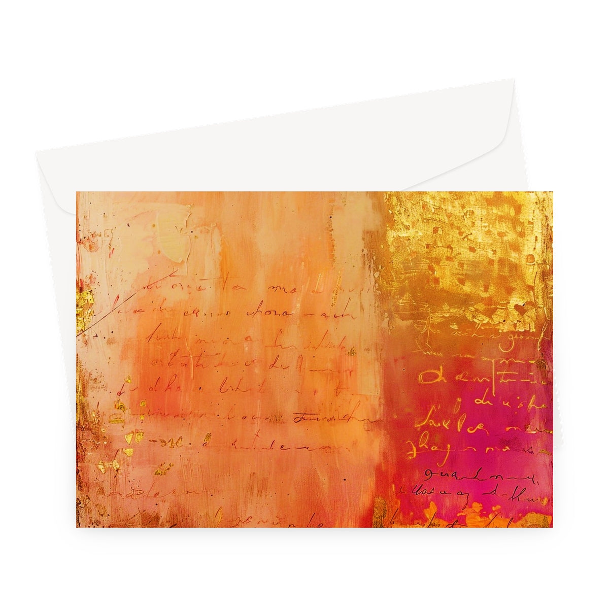 Warm Amber Seranade Greeting Card Eclectic Art - D'Sare