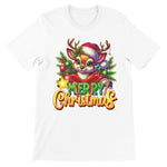 Reindeer Merry Christmas  Unisex Short Sleeve T-Shirt