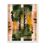 Echos of Duality Golden Pink Reflection Framed Photo Tile