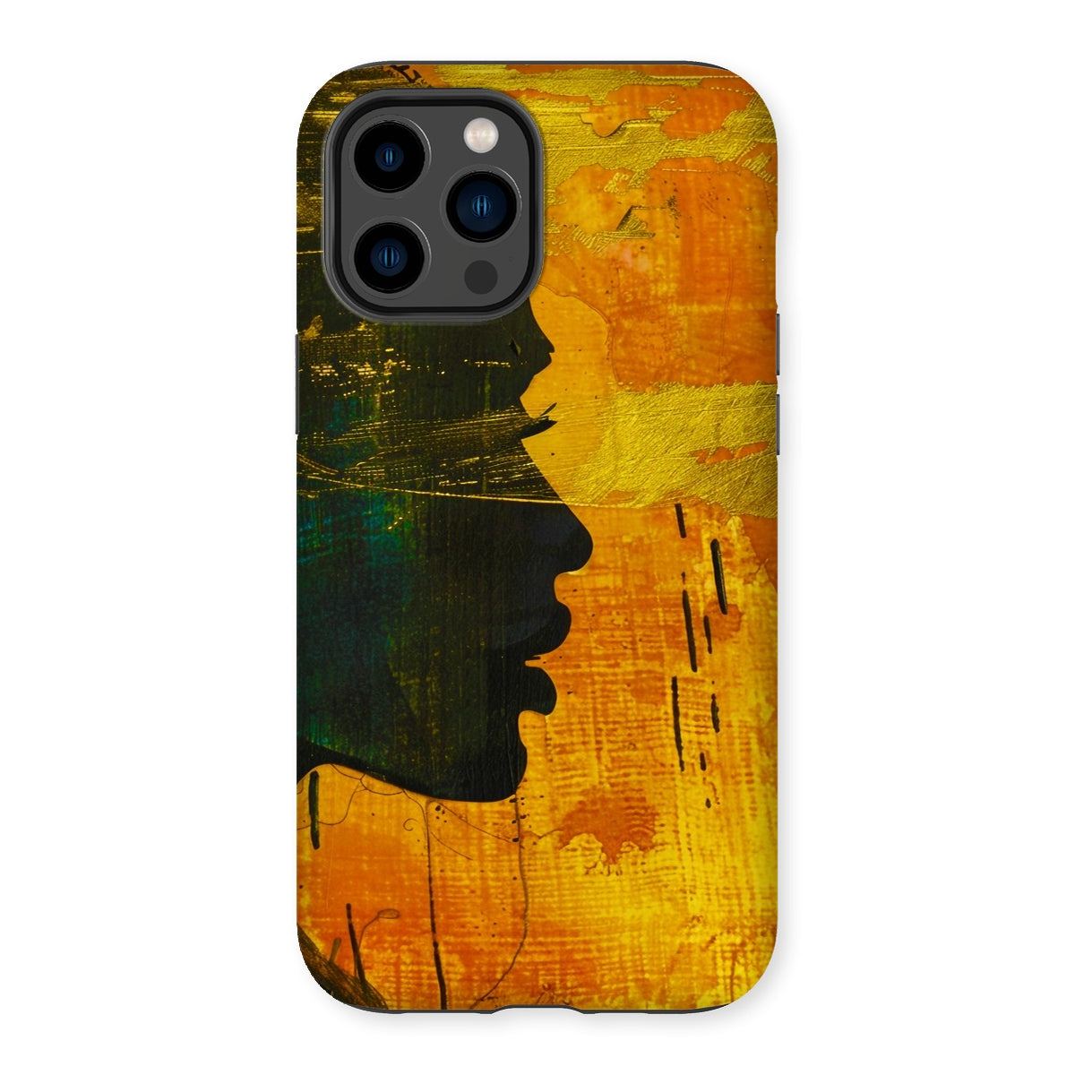 Golden Afrocentric Silhouette Tough Phone Case - D'Sare