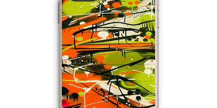 Neon Splatter Symphony: Urban Graffiti Art Eco Phone Case by Prodigi