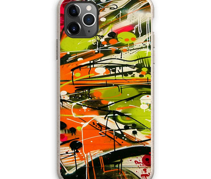 Neon Splatter Symphony: Urban Graffiti Art Eco Phone Case - D'Sare