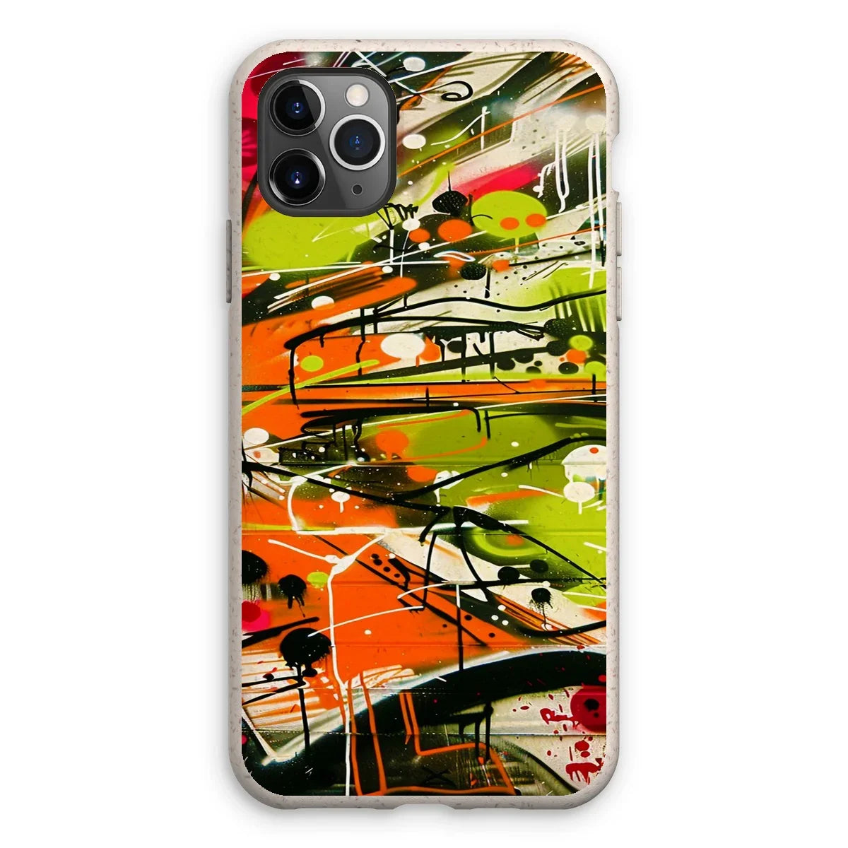 Neon Splatter Symphony: Urban Graffiti Art Eco Phone Case - D'Sare