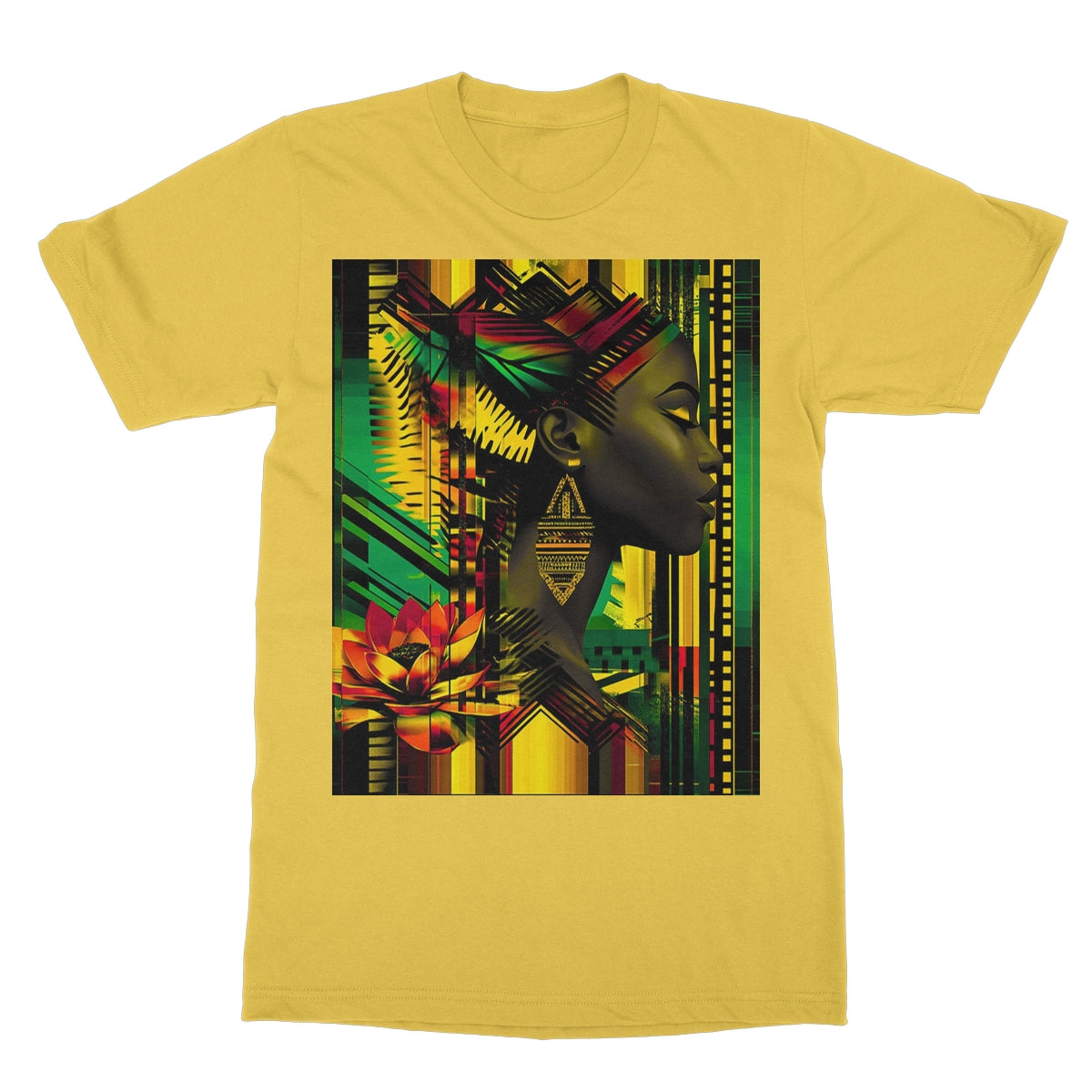 African Print Empress  Softstyle T-Shirt - D'Sare