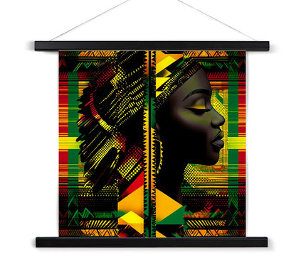 Red and Green Black Queen Fusion Fine Art Print with Hanger