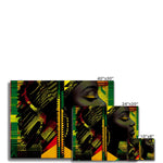 Abstract Red and Green Black Queen Fusion Canvas