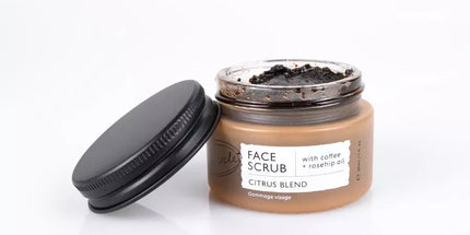 Zero Waste Face Scrub [Citrus blend] with Coffee + Rosehip Oil - Travel Size by D'Sare