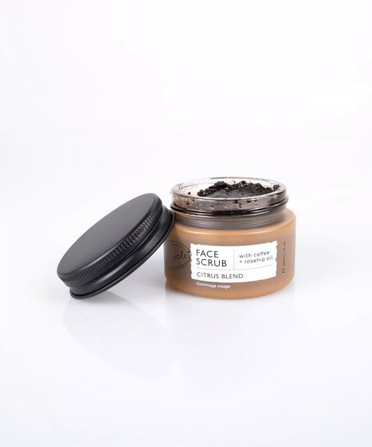 Zero Waste Face Scrub [Citrus blend] with Coffee + Rosehip Oil - Travel Size