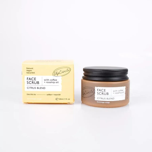 Zero Waste Face Scrub [Citrus blend] with Coffee + Rosehip Oil - Travel Size by D'Sare